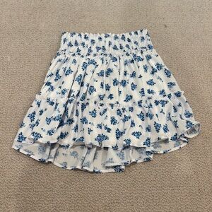 Floral Blue and White Women's Skirt